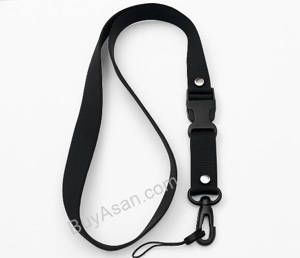 IMG_4598 بند ساده دوتیکه مشکی با قفل پلاستیکی و قلاب فلزی - Image 1