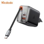 آداپتور شارژ دوخروجی 40 وات مک‌دودو مدل CH-428 با کابل جمع‌شونده Type-C - Image 5