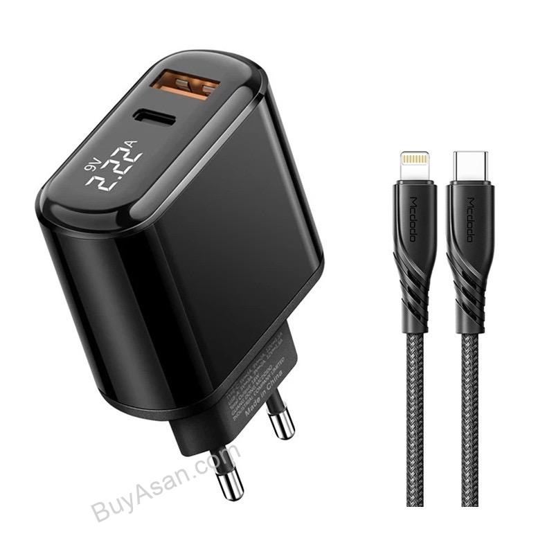 Image 50 آداپتور شارژ فست 20 وات مکدودو مدل CH-7171 بههمراه کابل Type-C به Lightning - Image 1