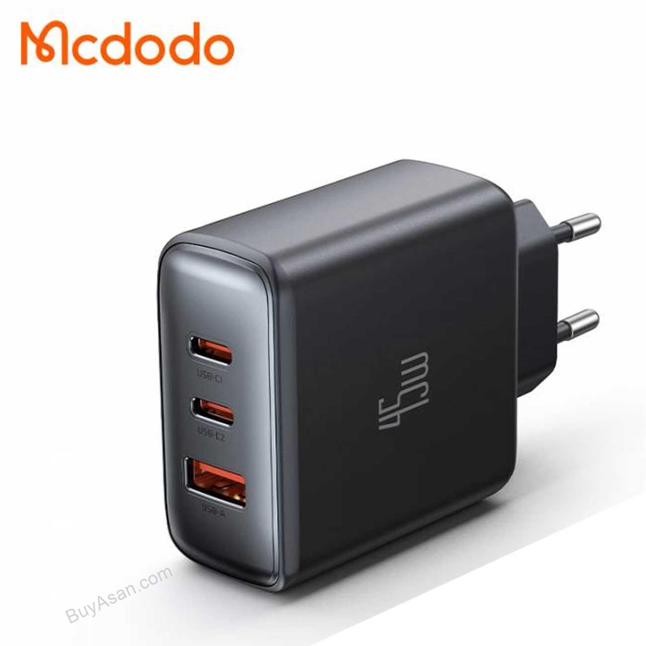 Image 64 آداپتور شارژ سهپورت 45 وات مکدودو مدل CH-4860 - Image 1