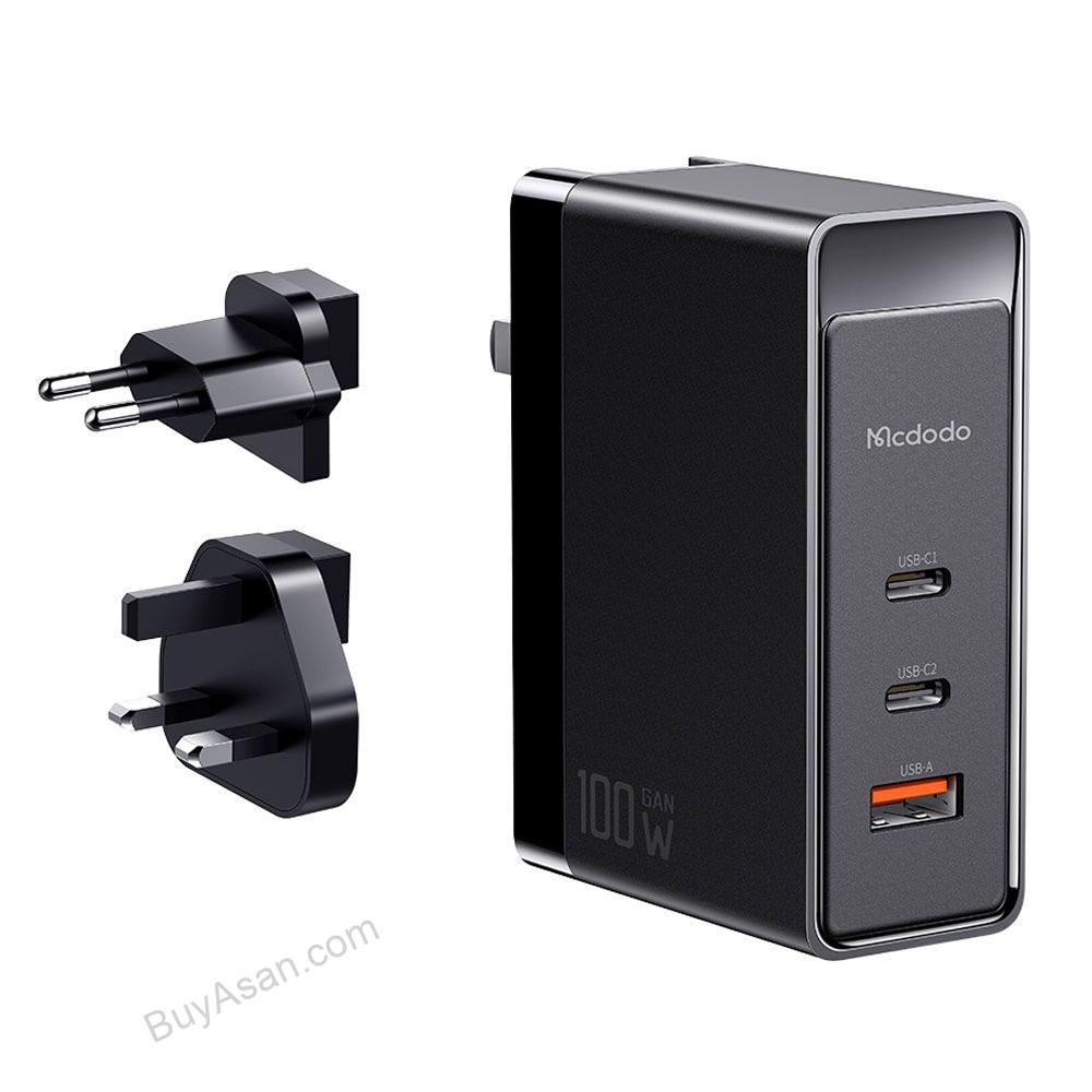 Image 77 آداپتور شارژر سهپورت 100 وات مکدودو مدل CH-8101 Pro - Image 1