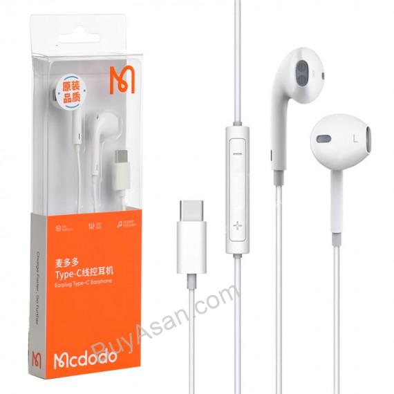 هندزفری-تایپ-سی-مک-دودو-mcdodo-مدل-hp-6070 هندزفری سیمی تایپ سی مکدودو مدل HP-6070 - Image 1