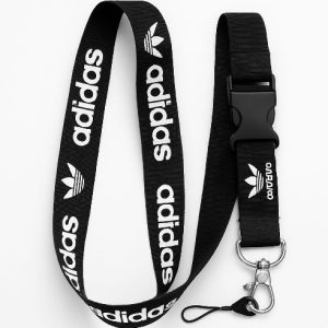 بند گردنی Adidas مشکی با قلاب فلزی (چاپ لوگو یکطرفه)